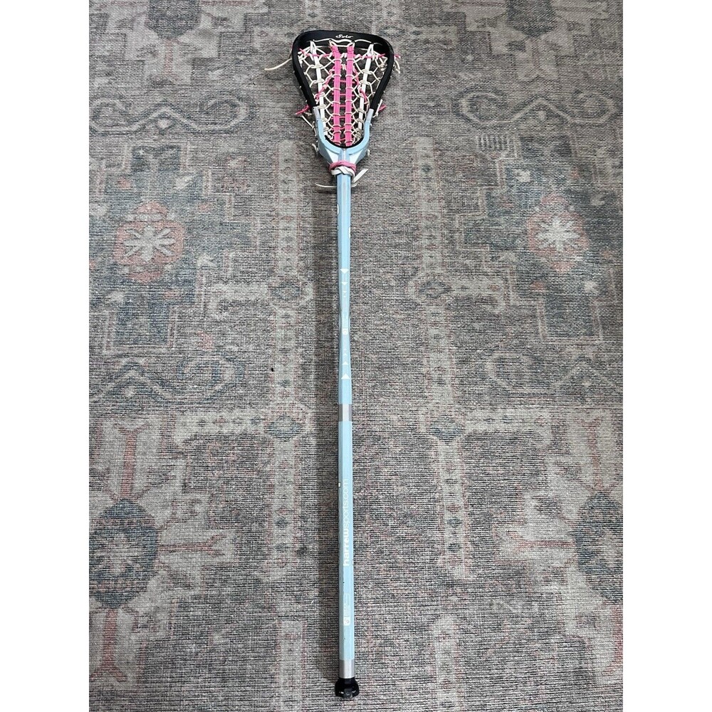 Harrow Solo Womens Lacrosse Stick Blue Pink Mesh Pocket Complete Girl Lax 42.5”